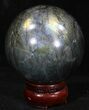 Flashy Labradorite Sphere - Great Color Play #32066-1